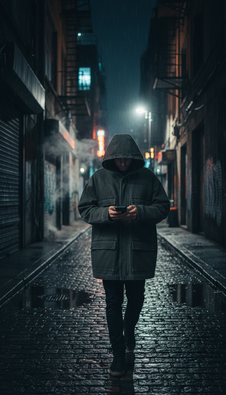 Oversized Fit Streetwear Jacket in use