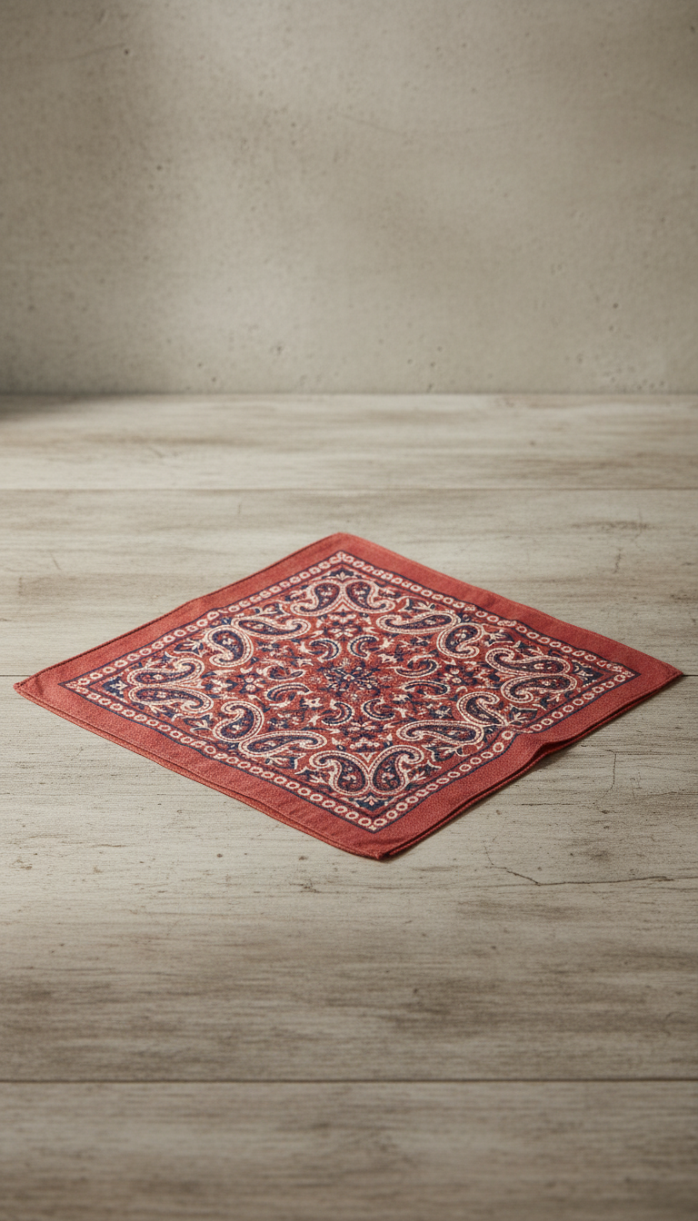 Vintage Print Bandana in a new setting