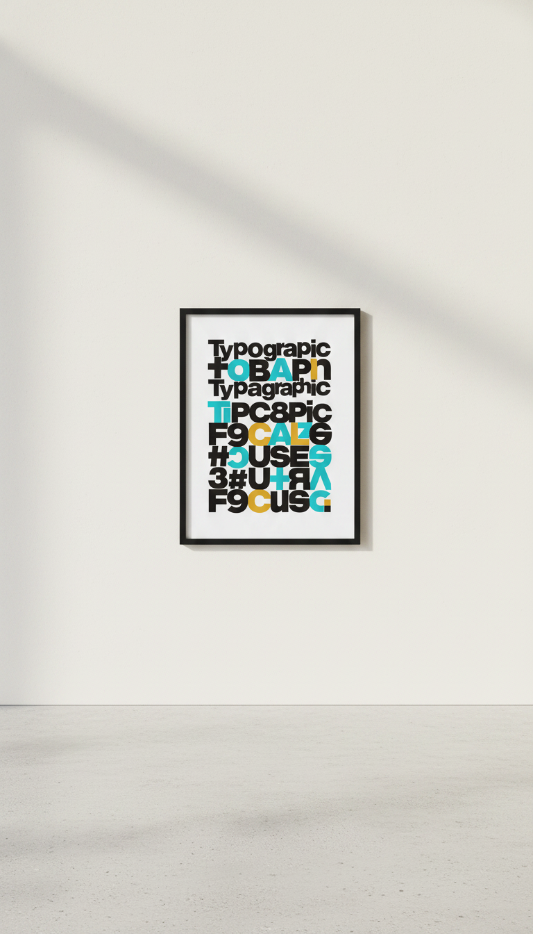 Typographic Pulse Framed Art Print in a new setting