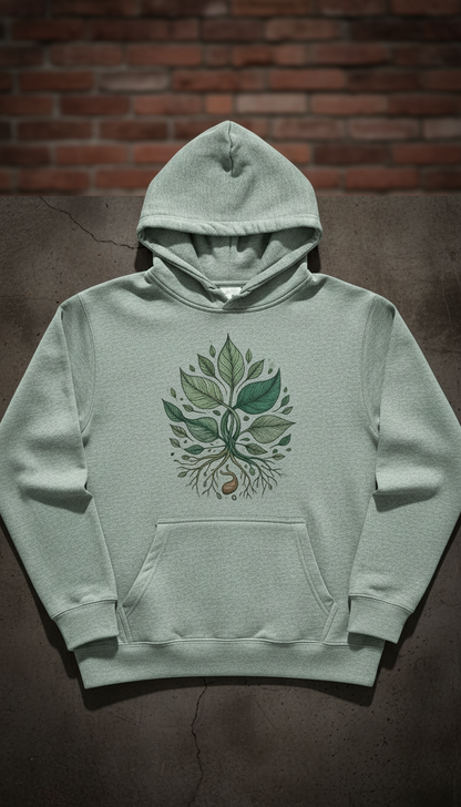 Sustainable Hoodie with DTF Print in a new setting