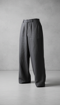 Linen Trousers in Graphite Gray