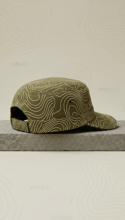 Alternate angle view of Topo-Lined Canvas Utility Cap
