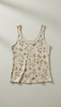 Womens Botanical Print Organic Tank