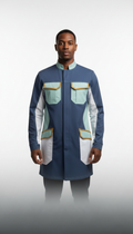 Modular lab coat with detachable panels