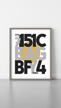Modern typography framed poster