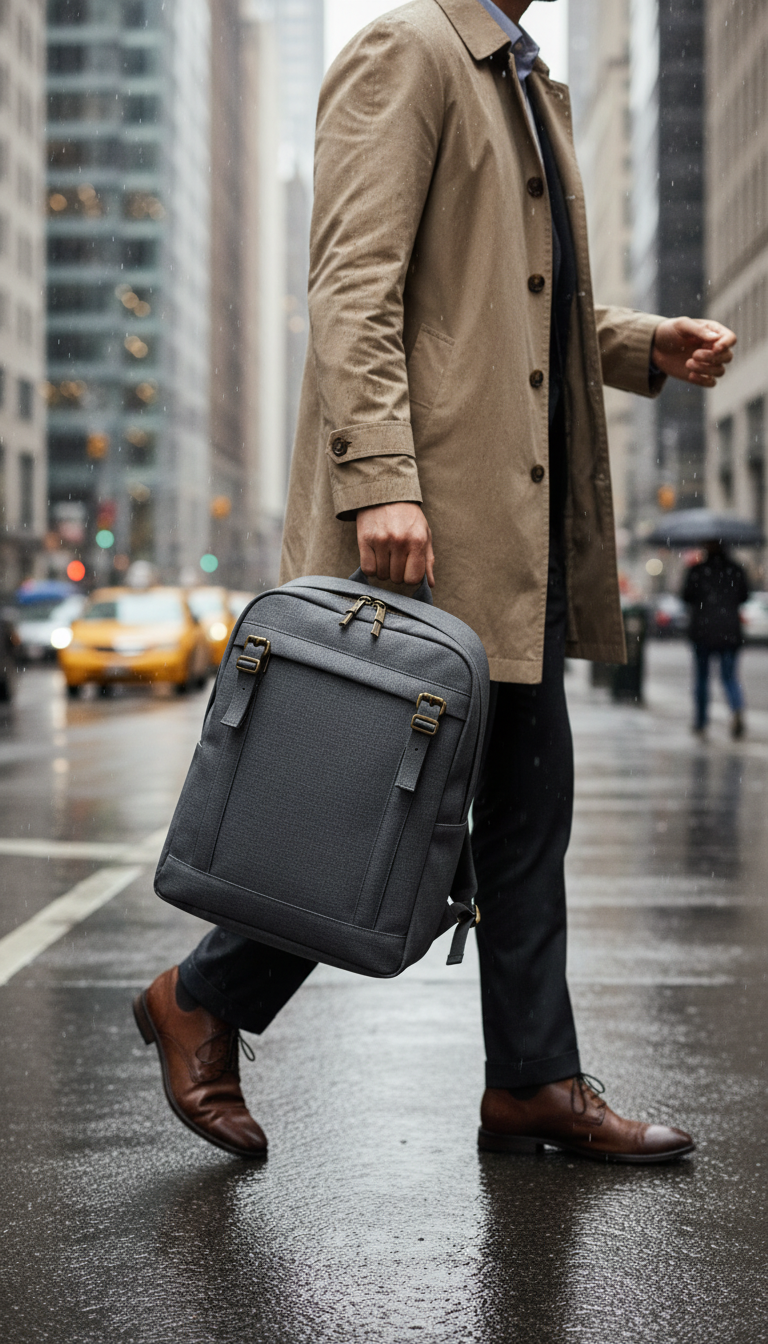 Slim Laptop Backpack in use