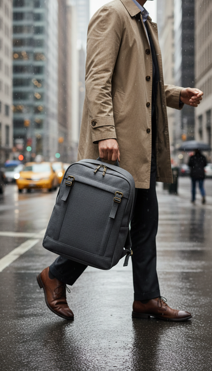 Slim Laptop Backpack in use