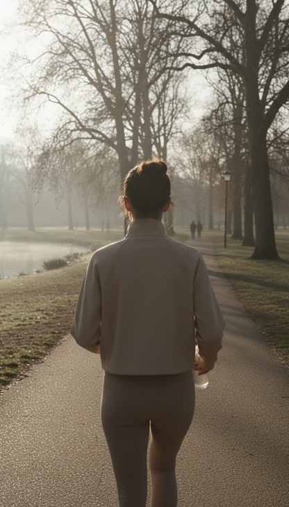 Minimalist Cropped Performance Jacket in use
