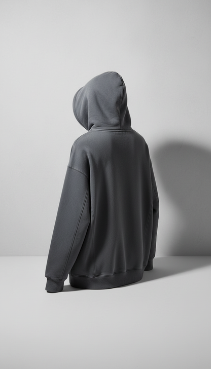 Alternate angle view of Soft Grey Hoodie