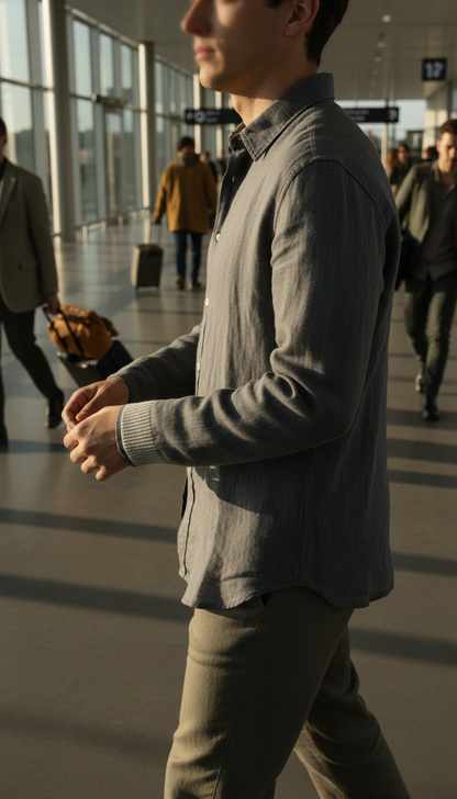 Knit sweater made of fine merino wool in use