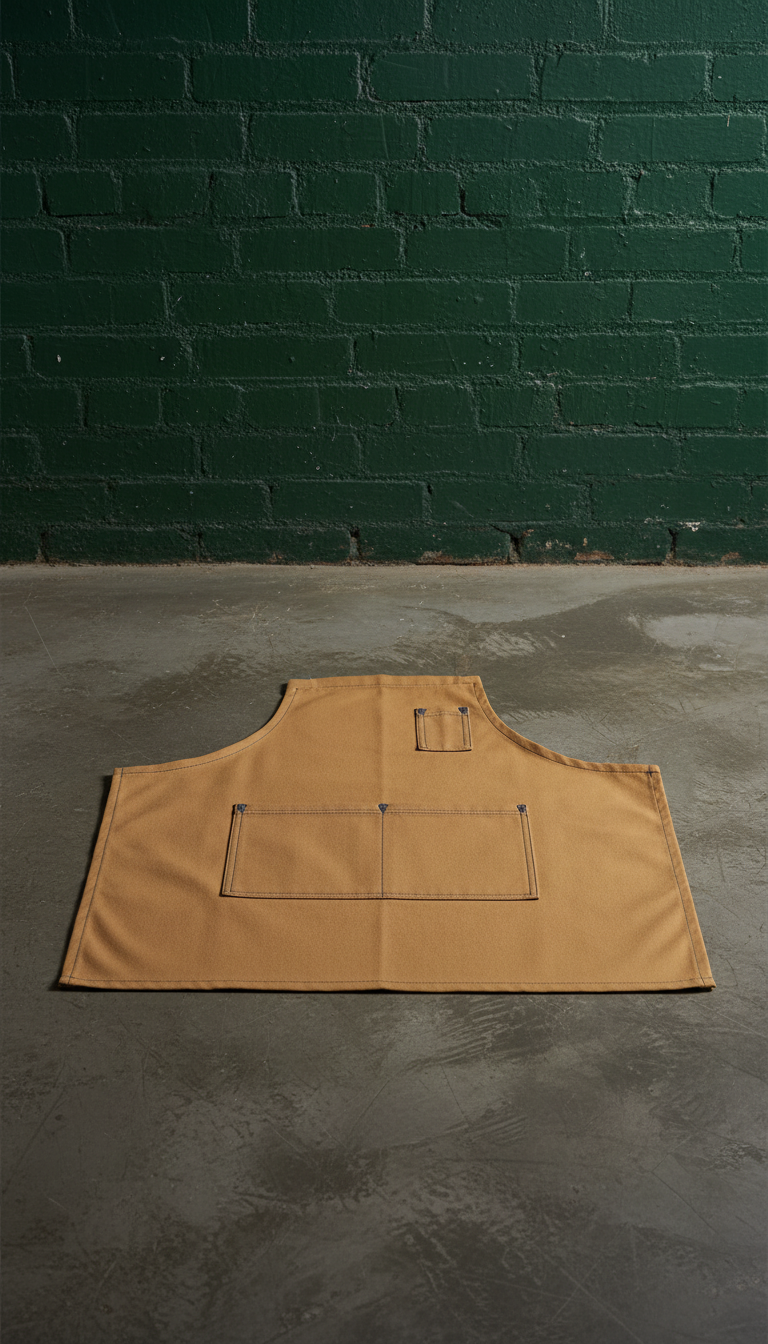 Half-Apron in Wheat with Reinforced Stitching in a new setting