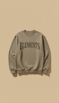 Stone Taupe Cotton Crewneck