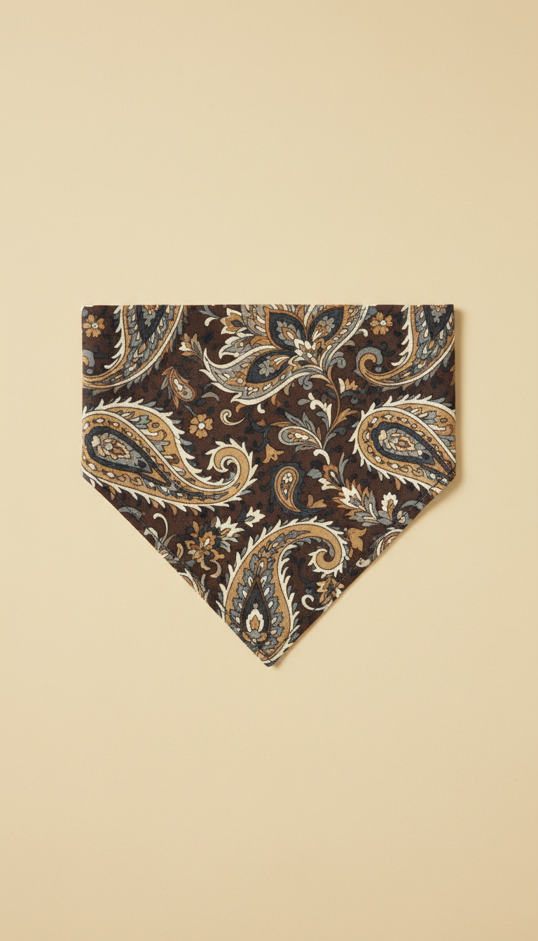 Western paisley cotton dog bandana, Default to 3/4 angles that showcase both faceplate detail and hardware craftsmanship...