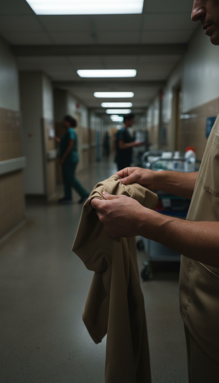 Medical Scrubs Set in use