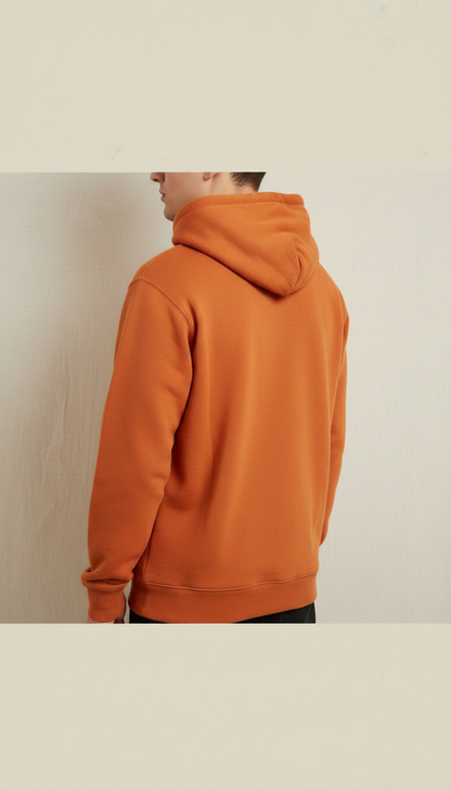 Alternate angle view of Hope Orange graphic hoodie