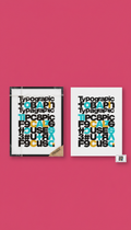 Typographic Pulse Framed Art Print