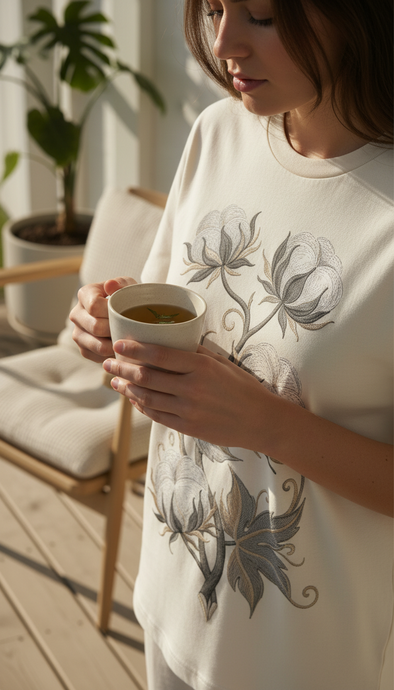 Graphic Cotton T-Shirt in use