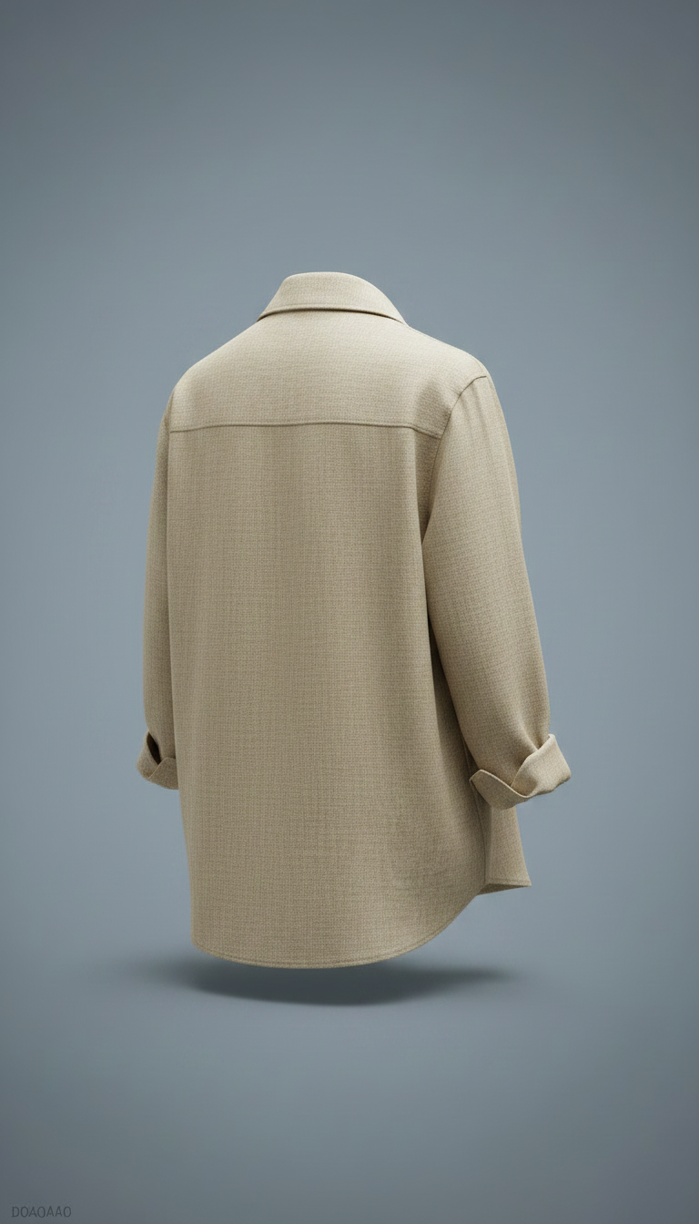 Alternate angle view of Beige Linen Shirt